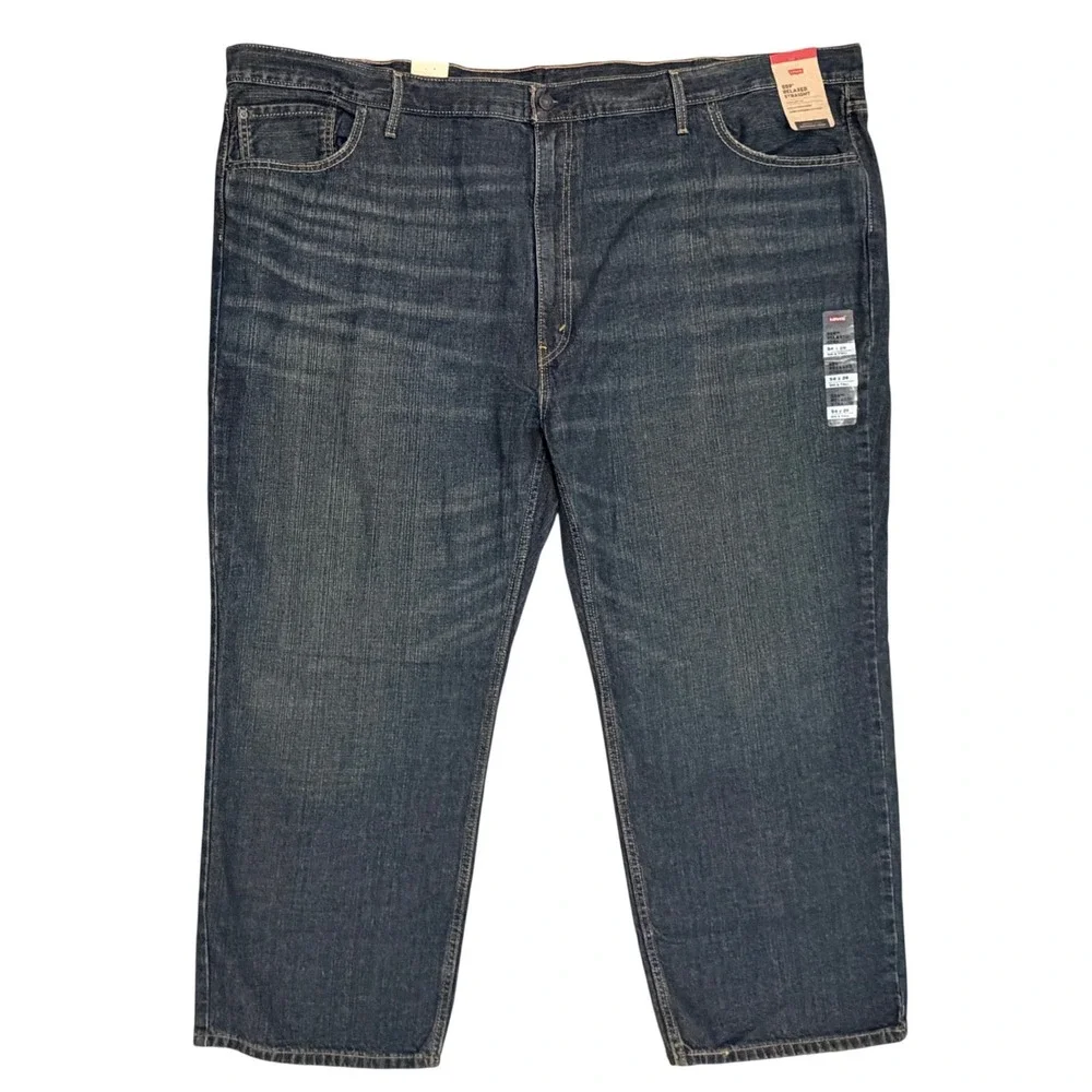 Levi's 559 Relaxed Straight Jeans Mens 54 x 29 Blue Big & Tall Denim **NEW**